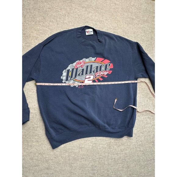 Vintage Rusty Wallace # 2 NASCAR Long Sleeve Crewneck Sweatshirt XXL - Picture 4 of 9